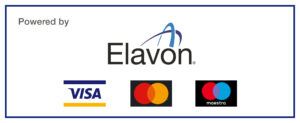 Logos of Elavon, VISA, Mastercard and Maestro